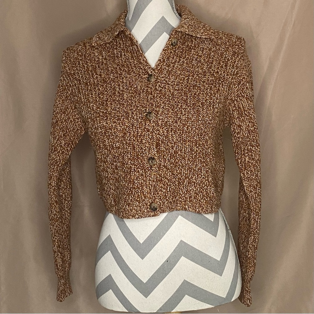 Wilfred XS Brown Crop Sweater